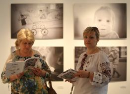 Visitors of photo-exhibition