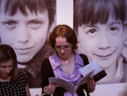 Visitors of photo-exhibition