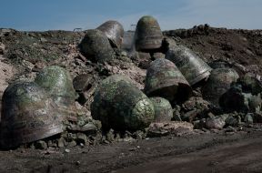 Territory of slags quarries