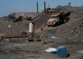 Territory of slags quarries