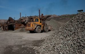 Territory of slags quarries