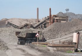 Territory of slags quarries