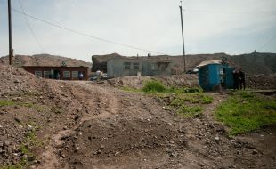 Territory of slags quarries