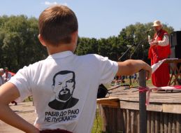 Portrait of Vladimir Pilat on a T-shirt