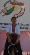 Participant of the festival of battle hopak