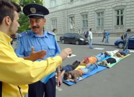 Участники акции протеста