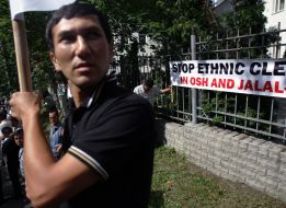 Peaceful mass meeting participant