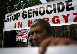 Peaceful mass meeting participant