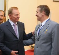 Leonid Kuchma and Leonid Kadenyuk