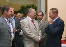 Leonid Kuchma, Vladimir Titov and Valeriy Tokarev