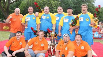 Members of Ukraine national team on Strongman