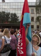 Strike of workers of instrument-making factory