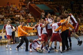 Handball. The Ukraine’s National team – Slovakia’s  National team
