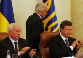 Nikolai Azarov, Viktor Yanukovich and Vladimir Litvin