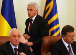 Nikolai Azarov, Viktor Yanukovich and Vladimir Litvin