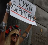 Активистка женского движения ”FEMEN”