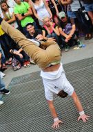 Break-dance championship participant
