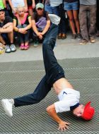 Break-dance championship participant