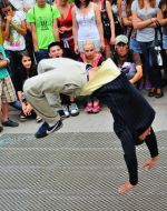 Break-dance championship participant