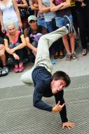 Break-dance championship participant