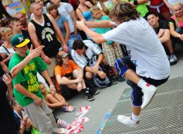Break-dance championship participant