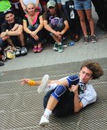 Break-dance championship participant