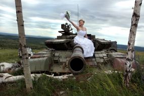 Fiancees parade participant