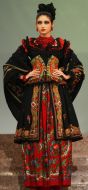 The model demonstrates outfit