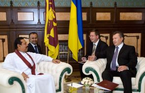 Viktor Yanukovich and Makhindi Radzhapaksi