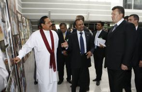 Viktor Yanukovich and Makhindi Radzhapaksi