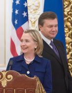 Hillary Clinton and Viktor Yanukovich