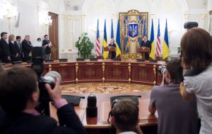 Press-conference of Hillary Clinton and Viktor Yanukovich