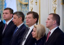 Sergey Levochkin, Yury Boyko, Konstantin Grishchenko and Anna German