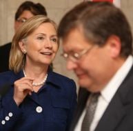 Hillary Clinton and Konstantin Grishchenko