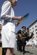 Студенты-медики приносят Воинскую присягу