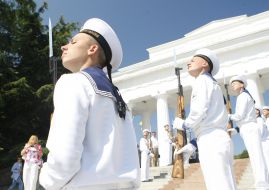 Seamen of the naval forces of Ukraine