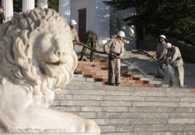 Seamen of the naval forces of Ukraine
