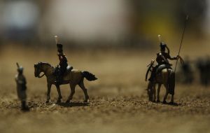 Фрагмент мини-панорамы Балаклавского сражения