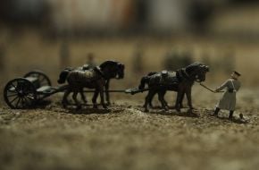 Фрагмент мини-панорамы Балаклавского сражения