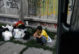 Homeless 16-years-old girl Olga