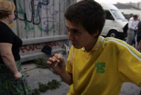 Homeless 16-years-old girl Olga