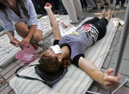 Участница акции