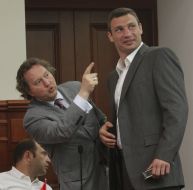 Vitali Klitschko, Ruslan Kukharenko and Lev Partskhaladze