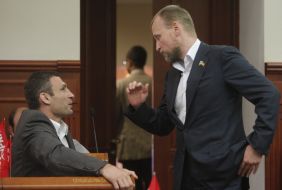Vitali Klitschko and Alexey Omelyanenko