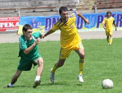 Soccer match between the fans of FС ”Carpaty” and Ukraine combined team