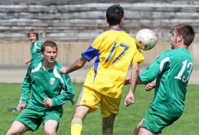 Soccer match between the fans of FС ”Carpaty” and Ukraine combined team