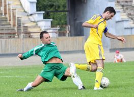 Soccer match between the fans of FС ”Carpaty” and Ukraine combined team
