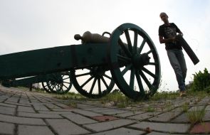 The gun in the museum ”Kyiv Fortress”