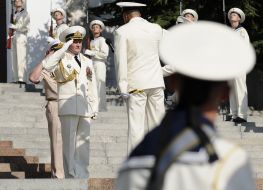 Репетиція святкування Дня Військово-Морського флоту Росії
