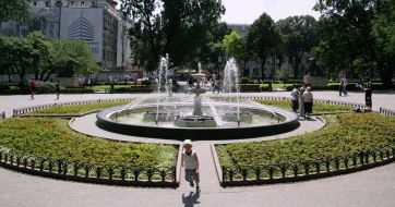A fountain in the Odessa City park